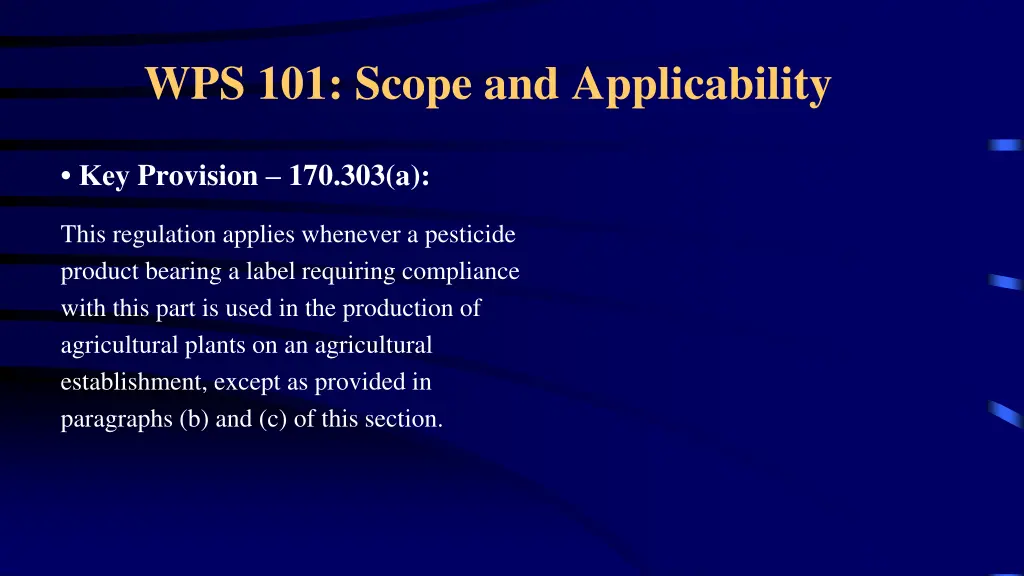 wps 101 scope and applicability 2