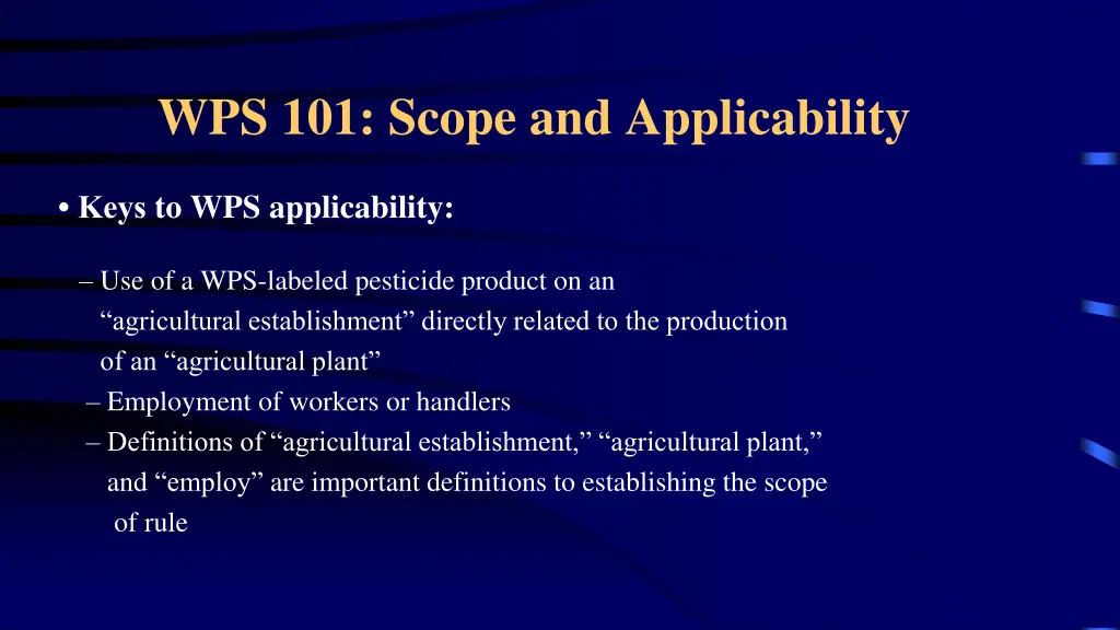 wps 101 scope and applicability 3