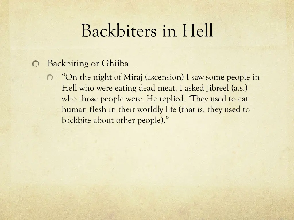 backbiters in hell