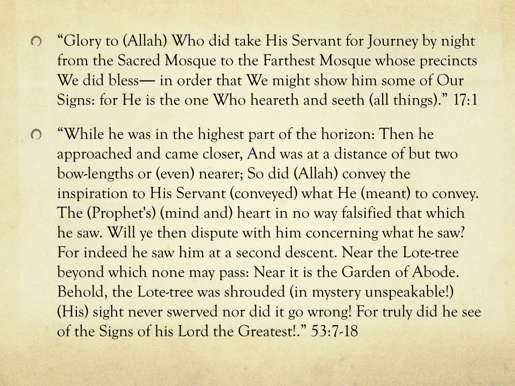 glory to allah who did take his servant