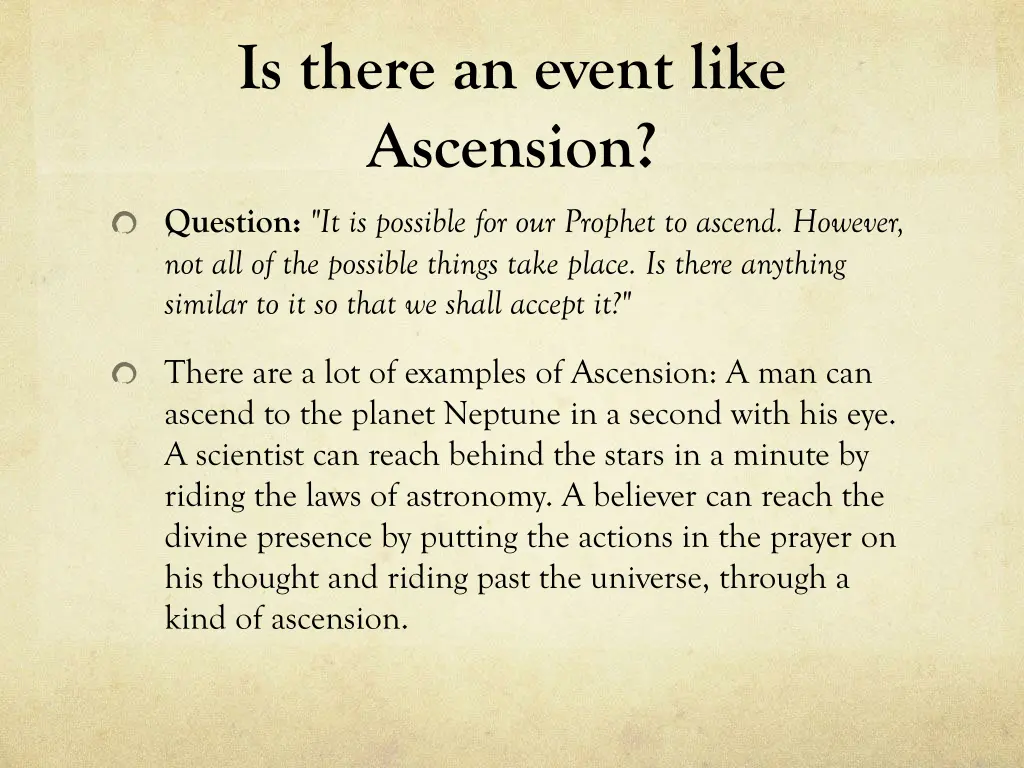 is there an event like ascension