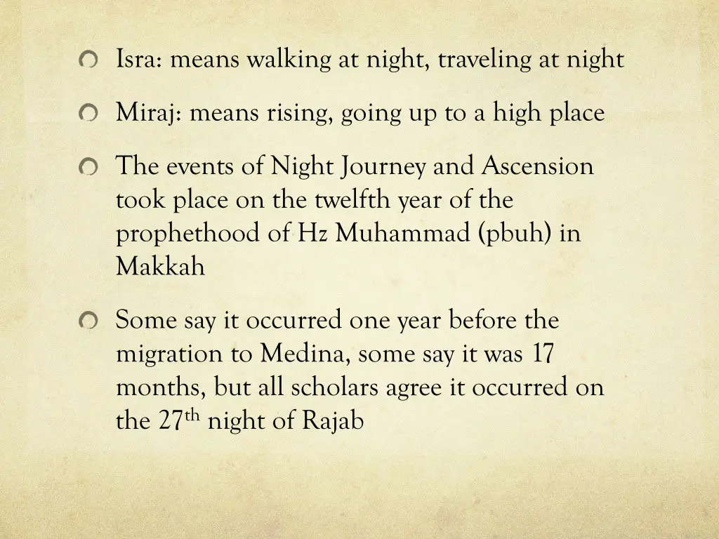 isra means walking at night traveling at night