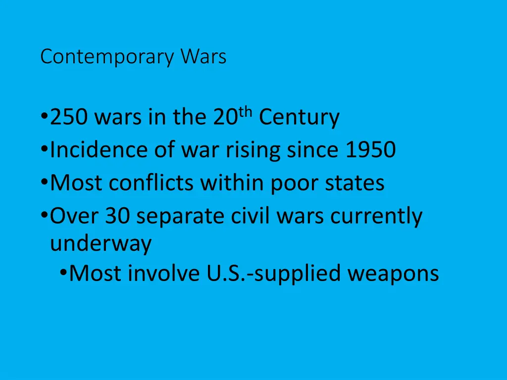 contemporary wars