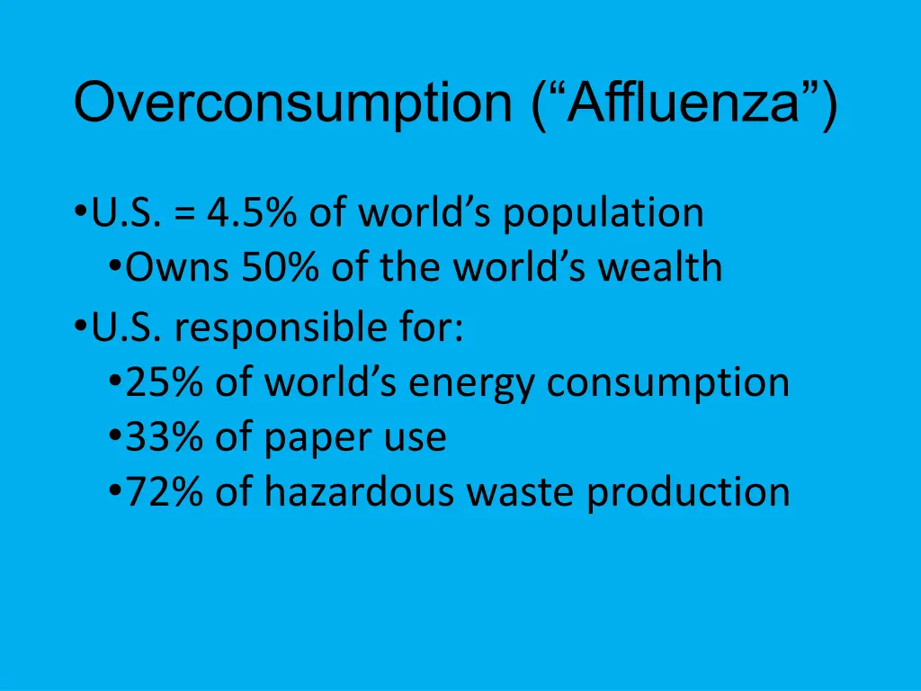 overconsumption affluenza