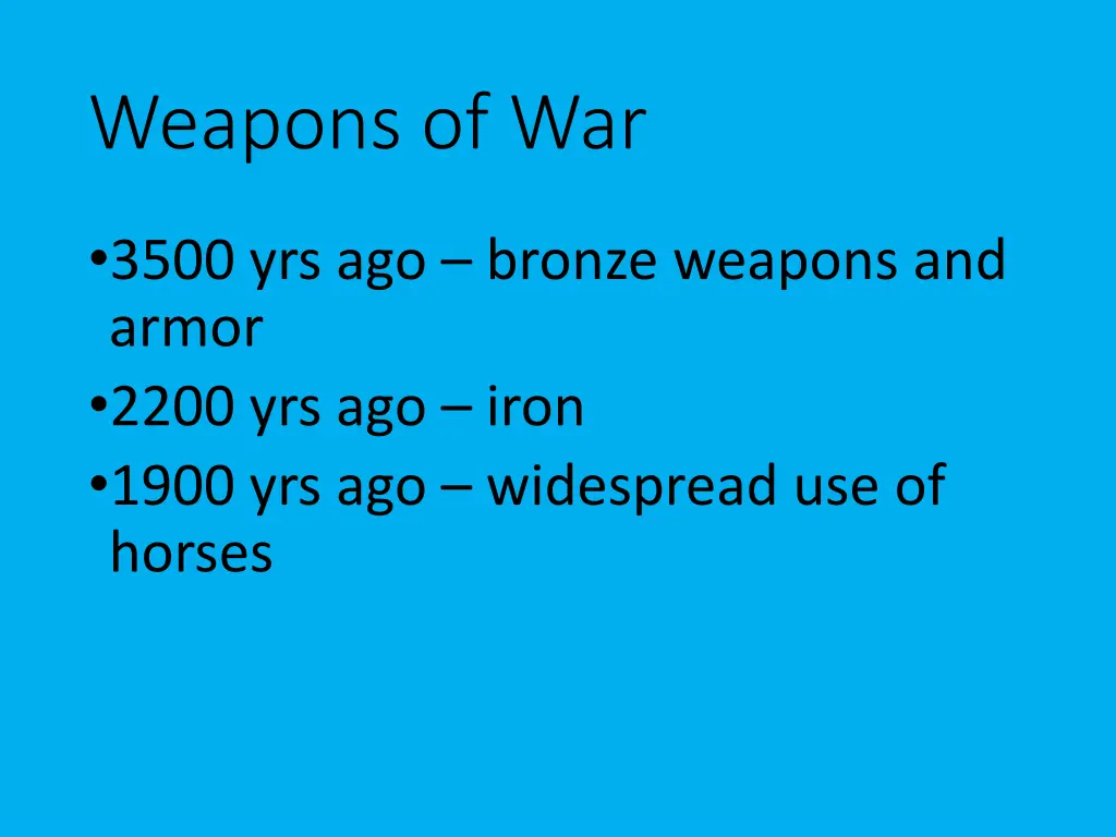 weapons of war