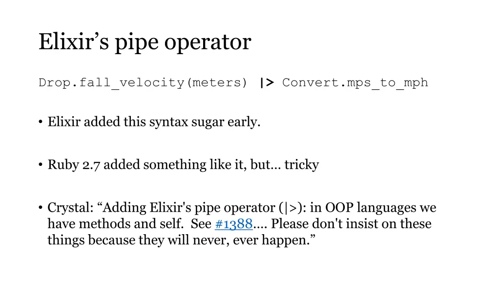 elixir s pipe operator