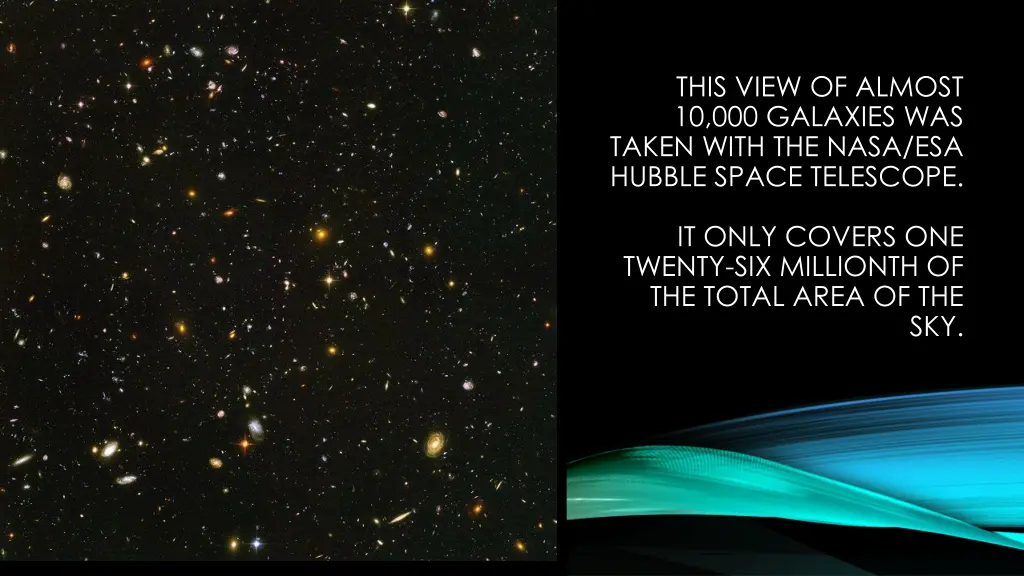 this view of almost 10 000 galaxies was taken