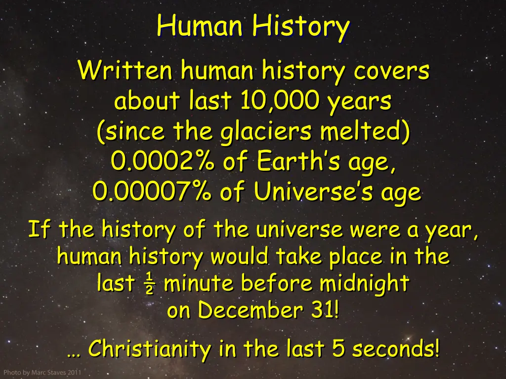 human history written human history covers about