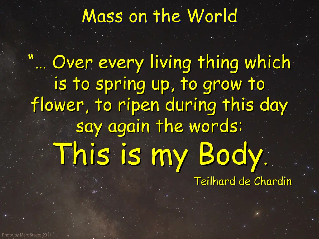 mass on the world