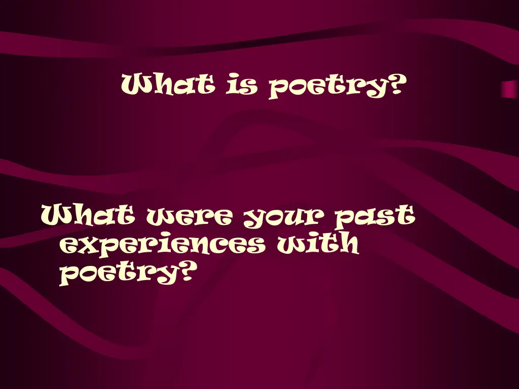 what is poetry