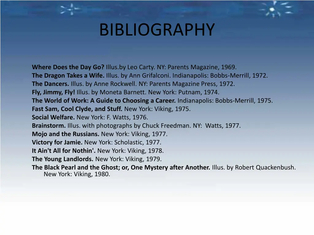 bibliography