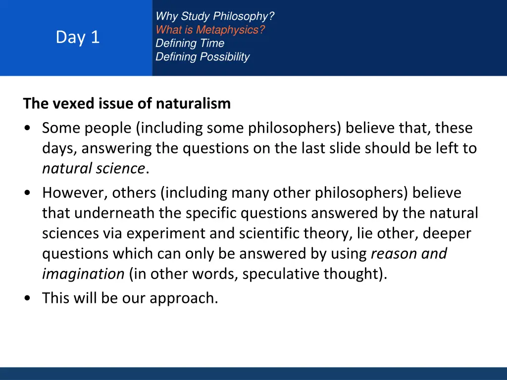 why study philosophy what is metaphysics defining 5