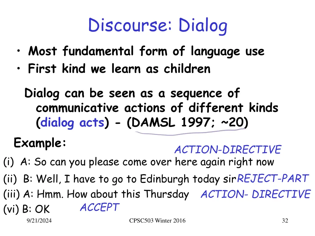 discourse dialog