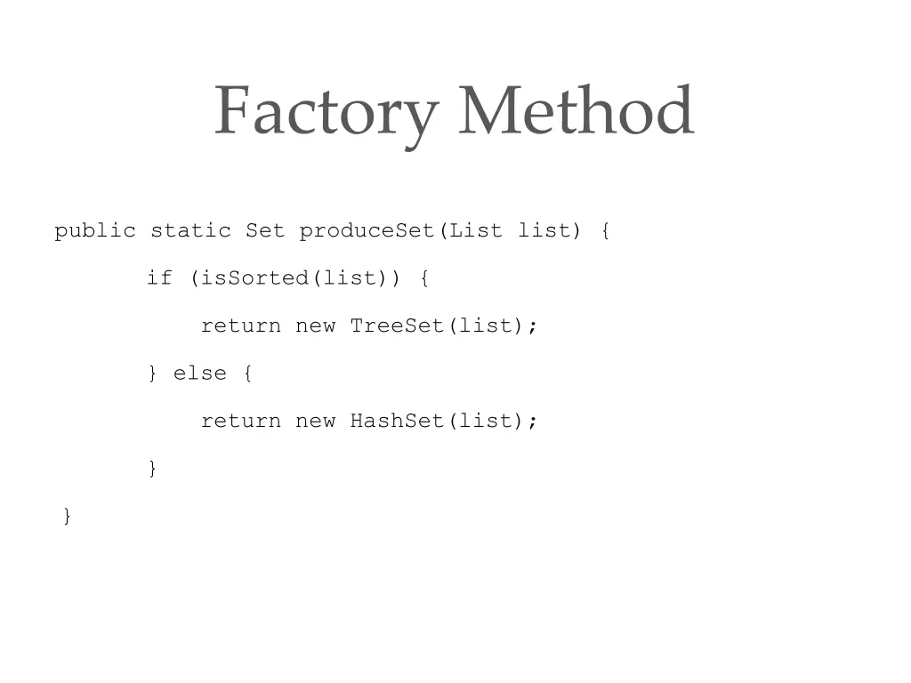 factory method