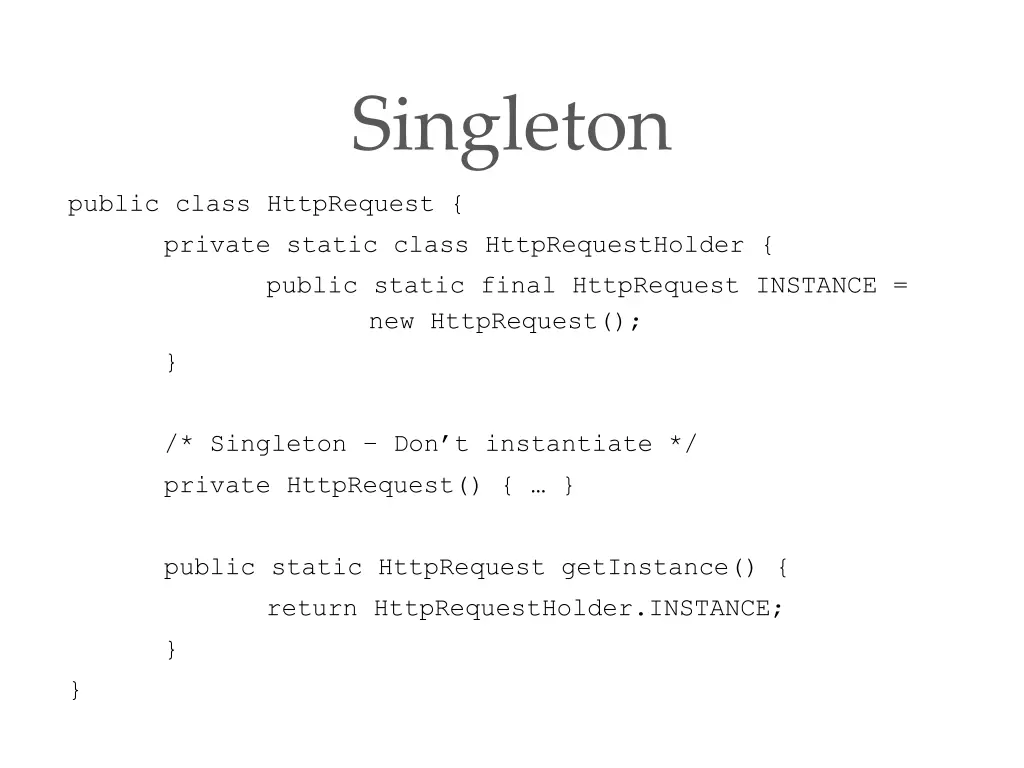 singleton 4