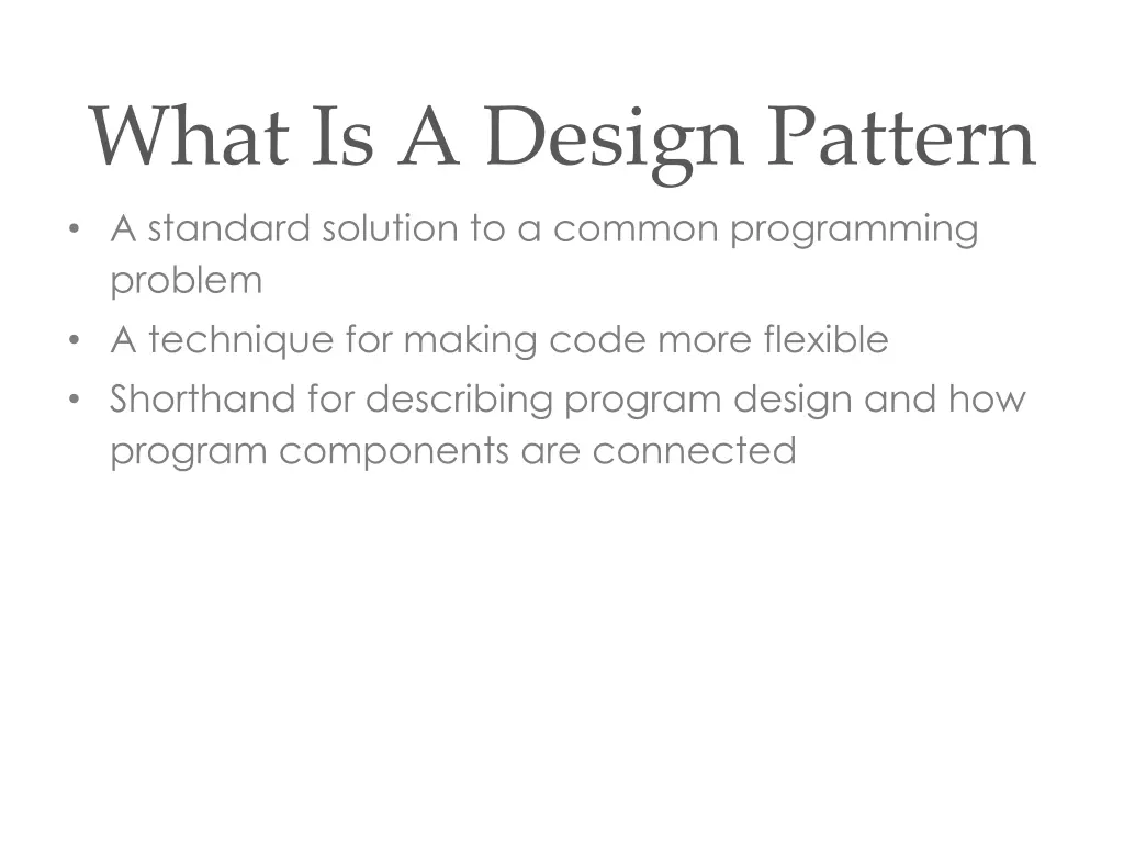 what is a design pattern a standard solution