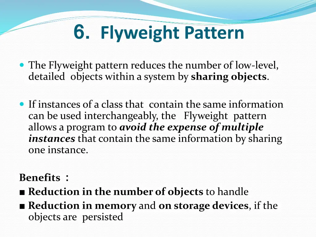 6 flyweight pattern