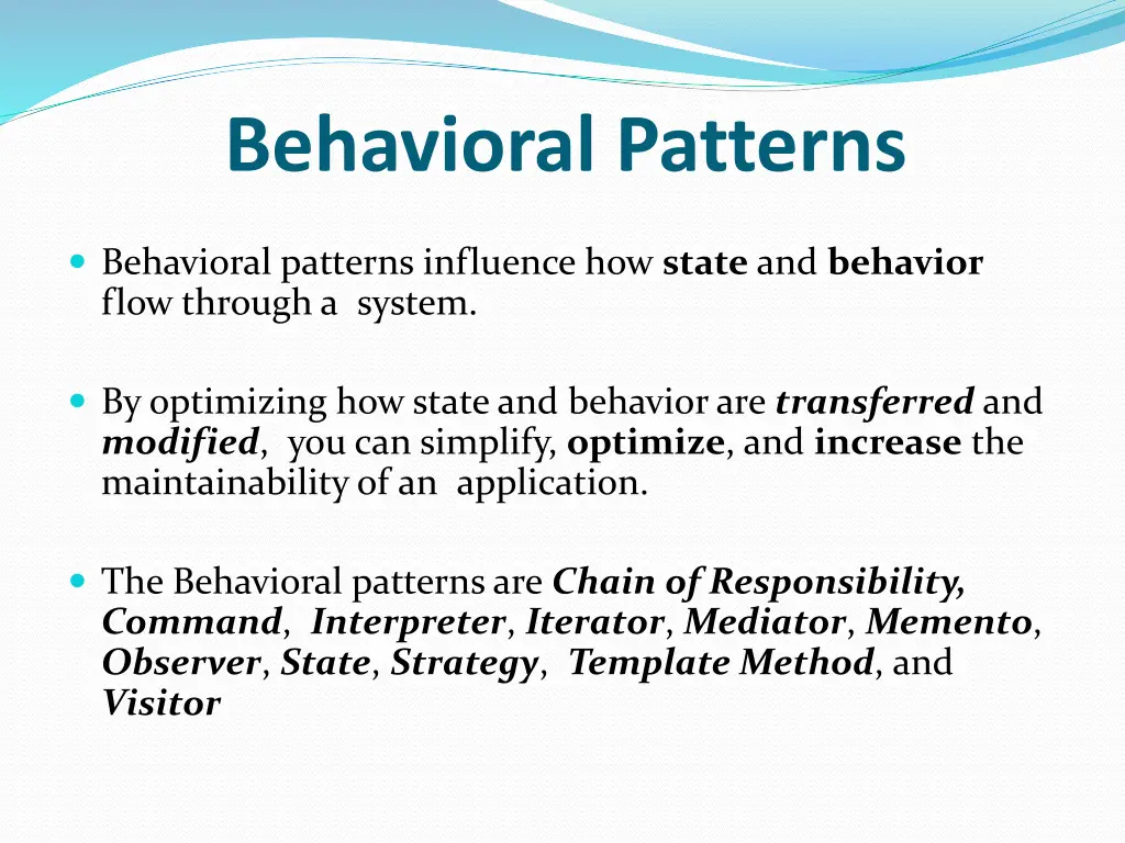 behavioral patterns