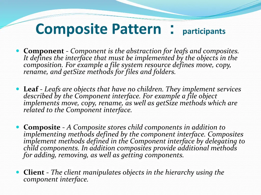 composite pattern participants