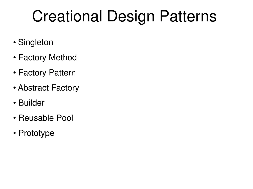 creational design patterns