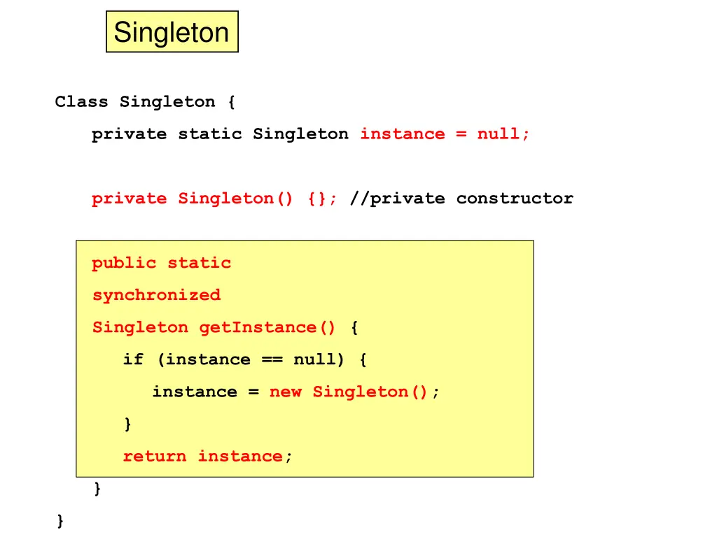 singleton