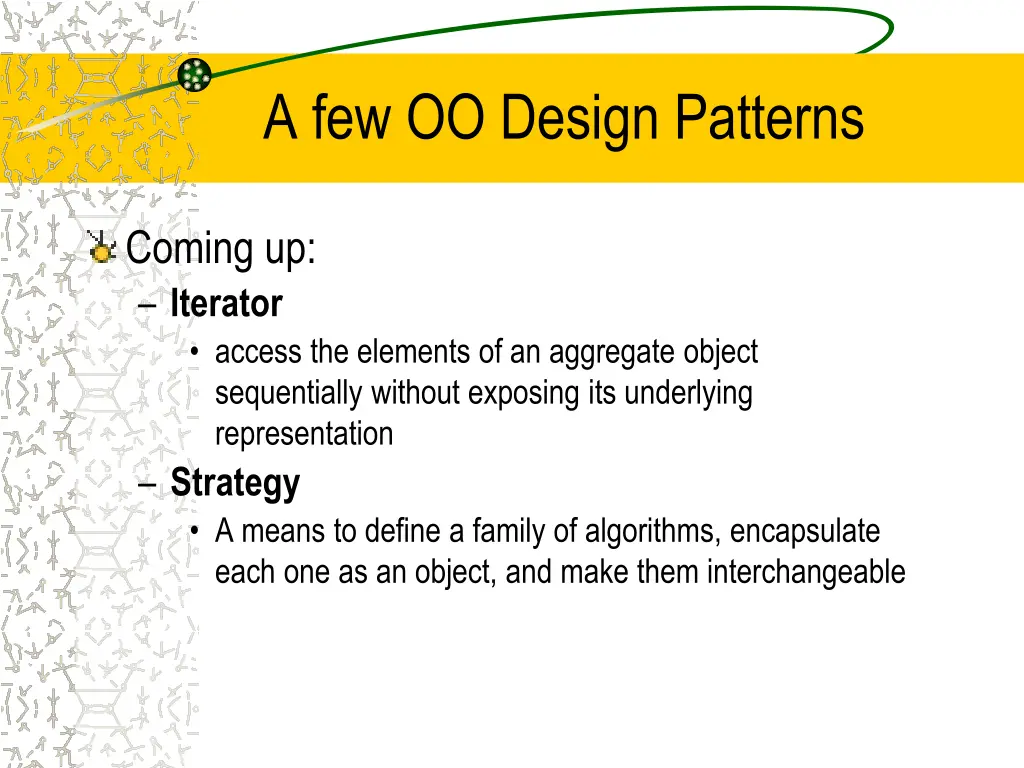 a few oo design patterns