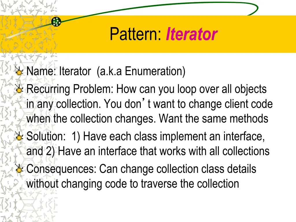 pattern iterator