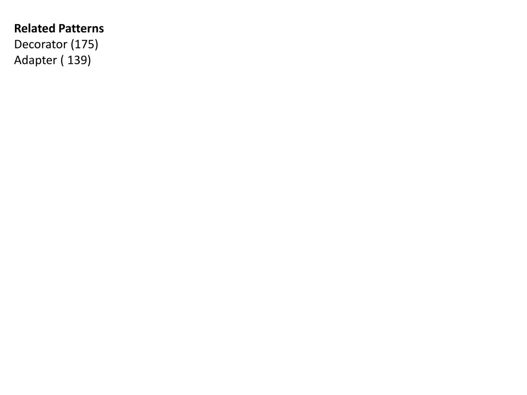 related patterns decorator 175 adapter 139