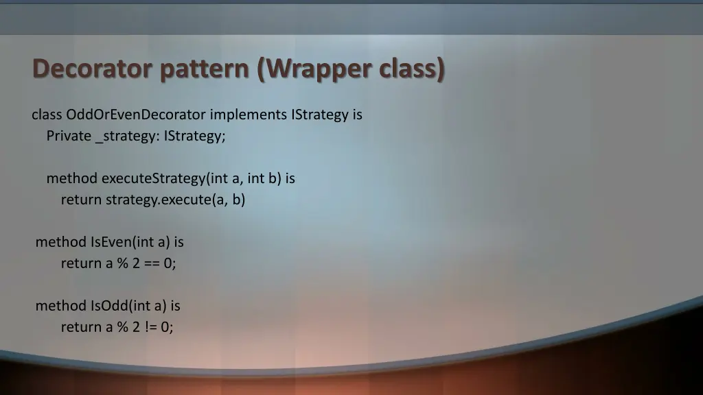 decorator pattern wrapper class 1