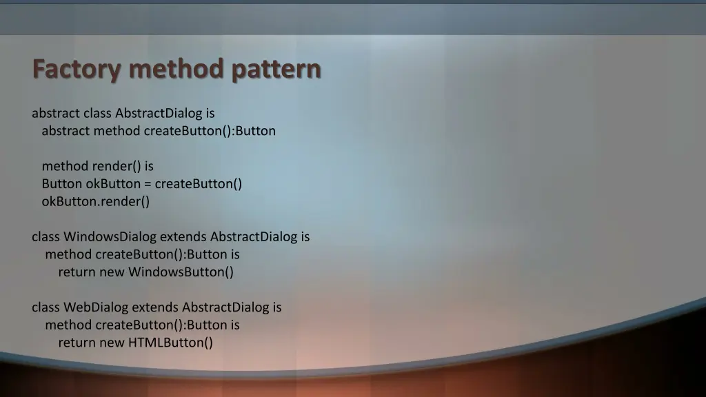 factory method pattern 1