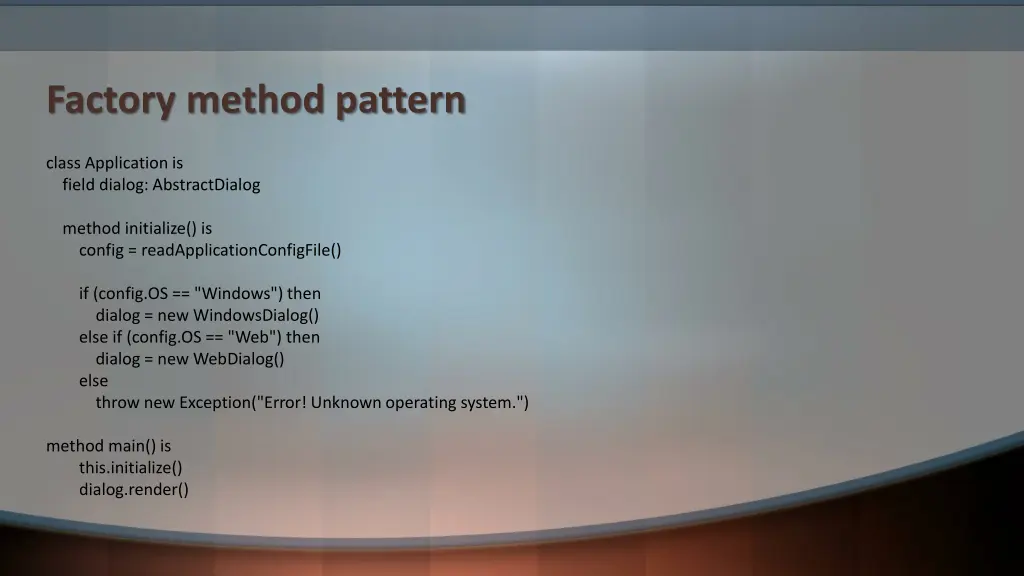 factory method pattern 2