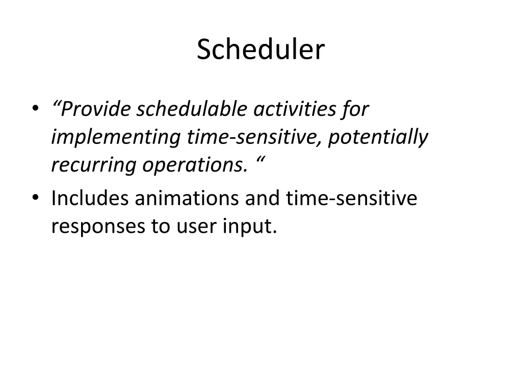 scheduler