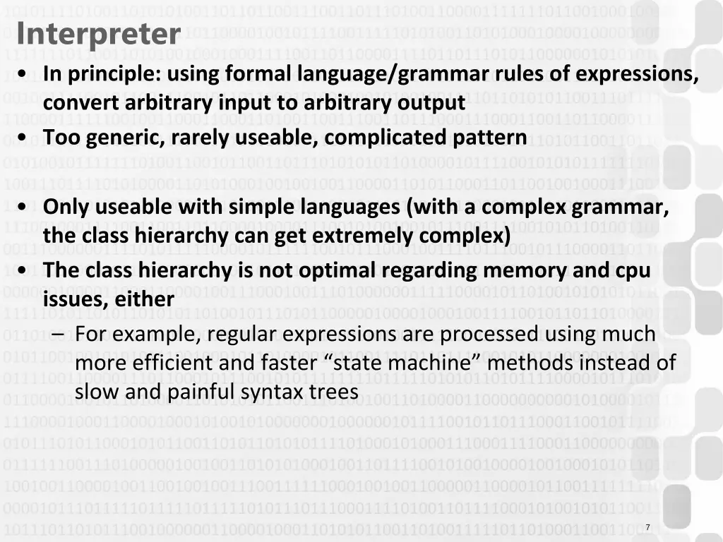 interpreter in principle using formal language