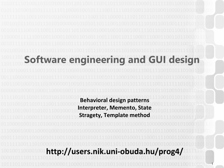 software engineering and gui design