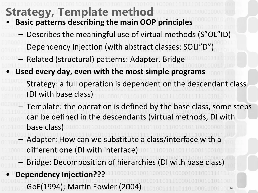 strategy template method basic patterns