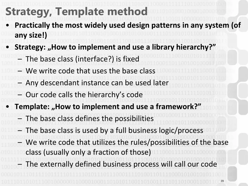 strategy template method practically the most