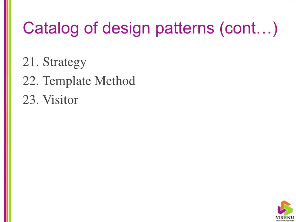 catalog of design patterns cont 1