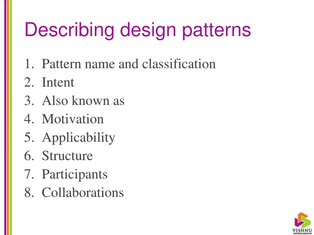 describing design patterns