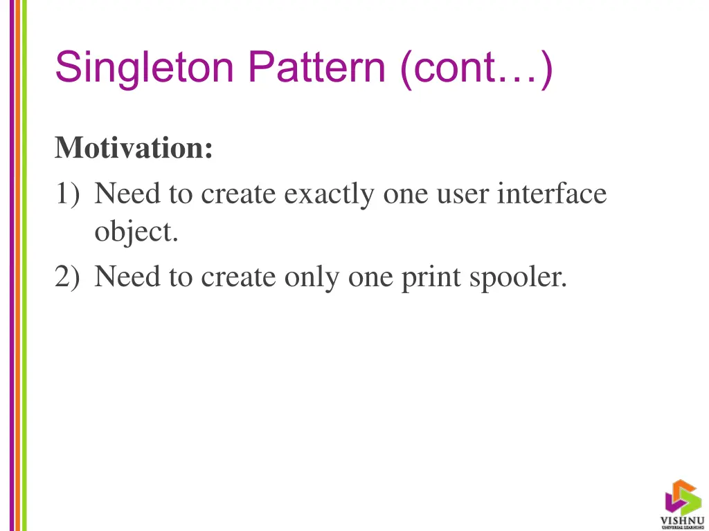 singleton pattern cont 1