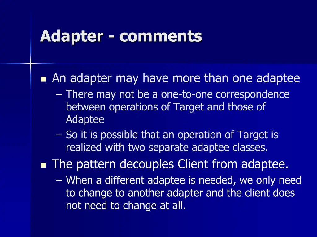 adapter comments