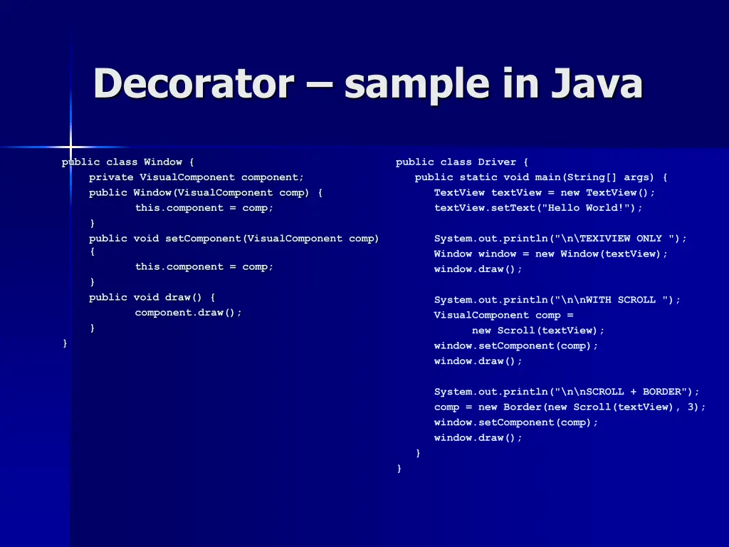 decorator sample in java 1