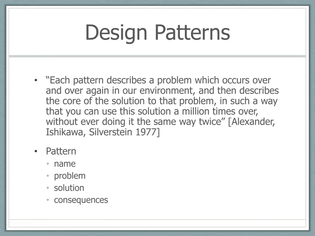 design patterns