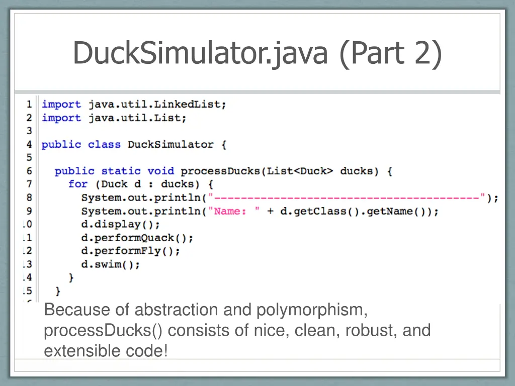 ducksimulator java part 2