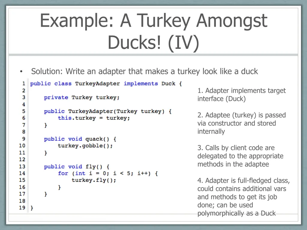 example a turkey amongst ducks iv