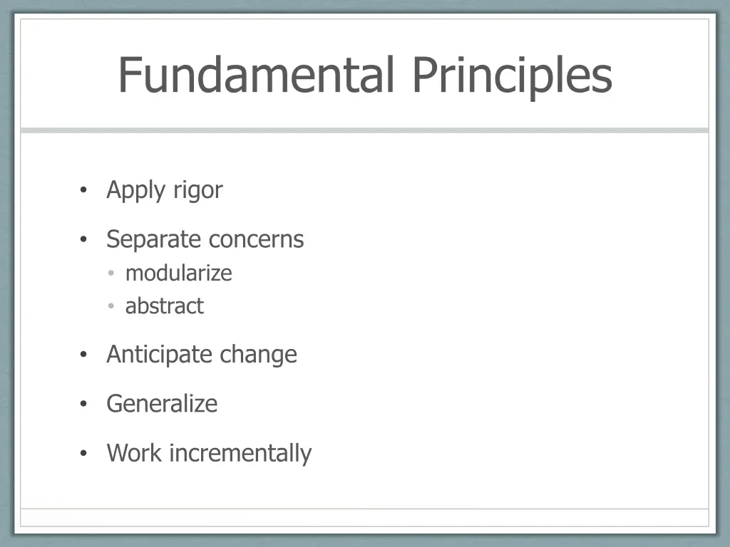 fundamental principles