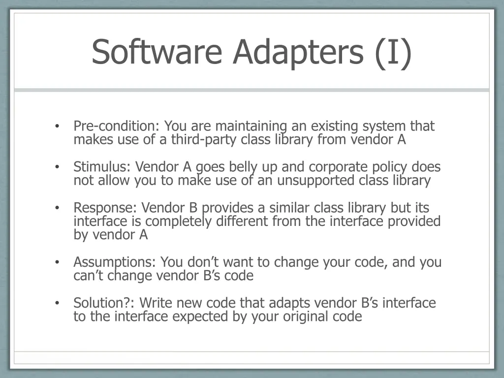 software adapters i