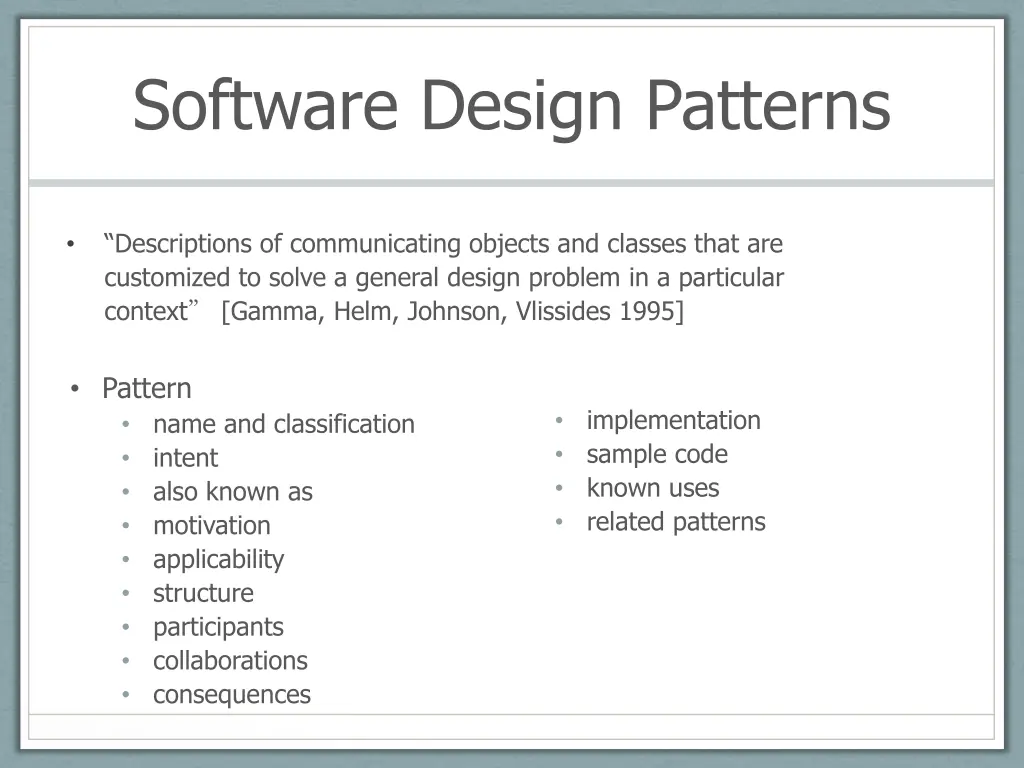 software design patterns