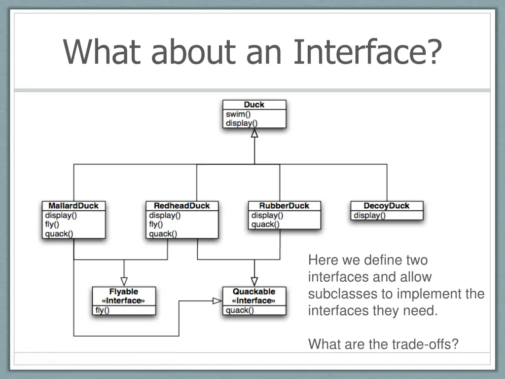 what about an interface