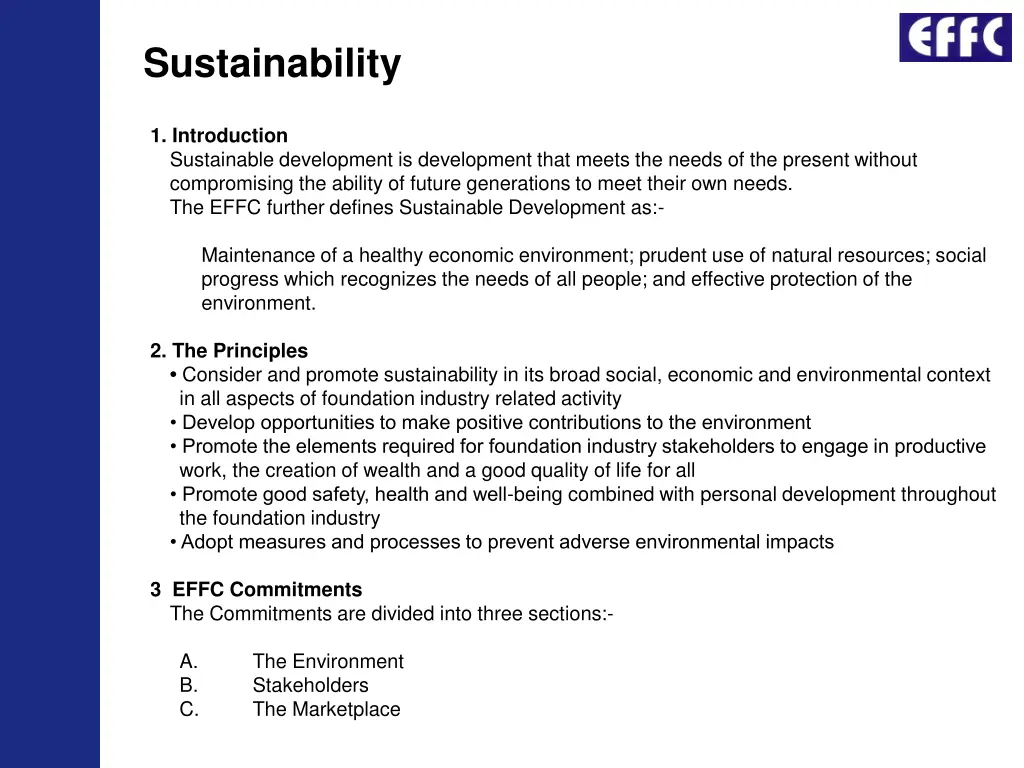 sustainability