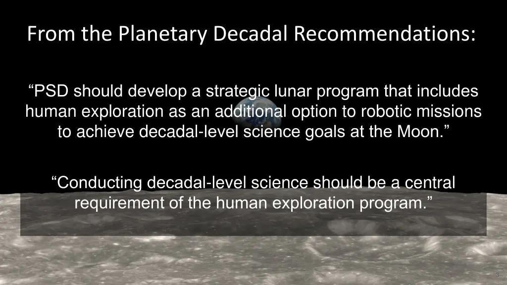 from the planetary decadal recommendations